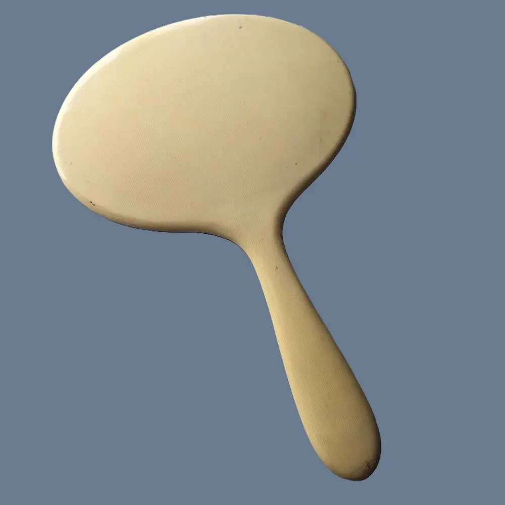 Vintage 1930s Ivory Pyralin Hand Mirror